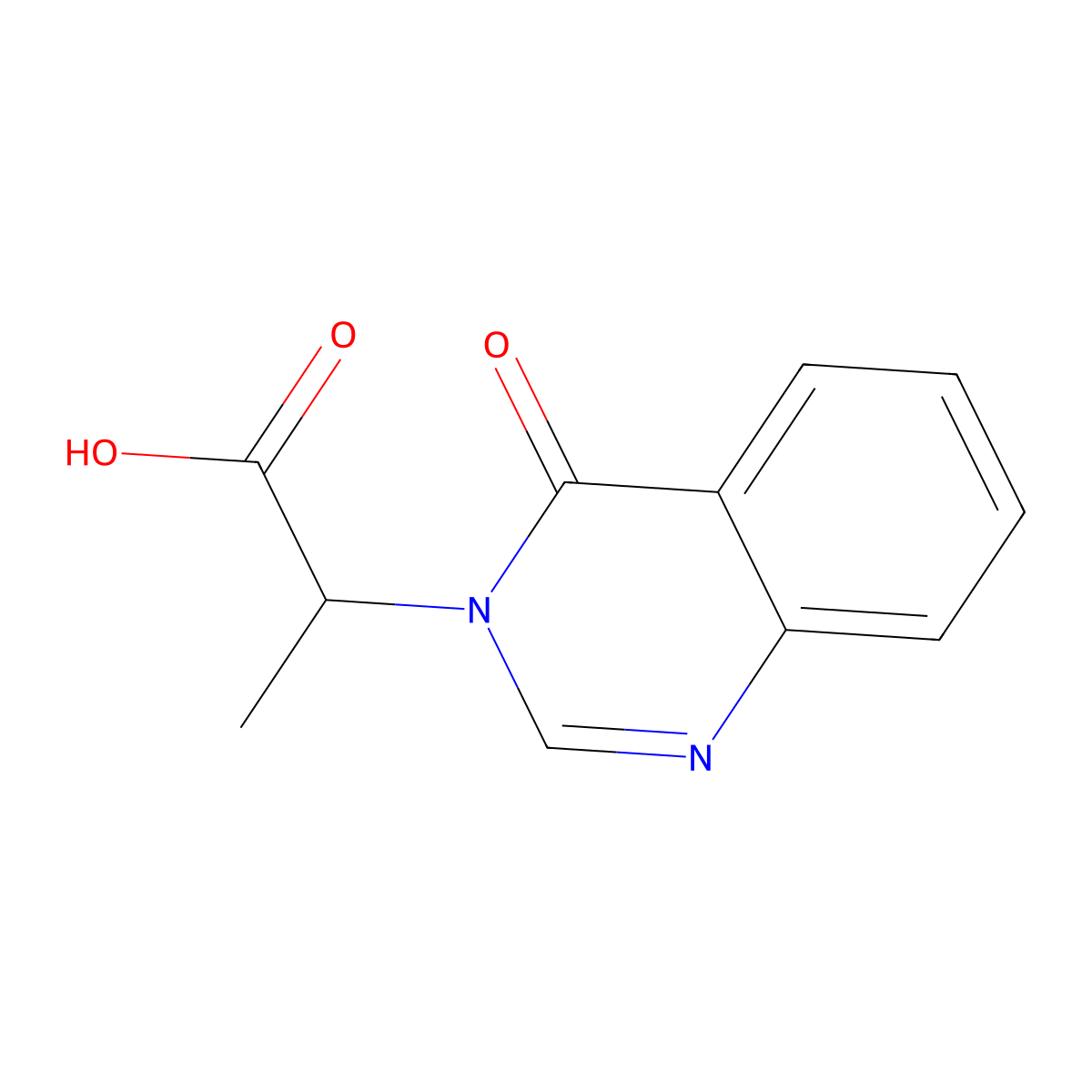 2-(4-oxoquinazolin-3(4H)-yl)propanoic acid molecular structure, CAS 435345-19-0