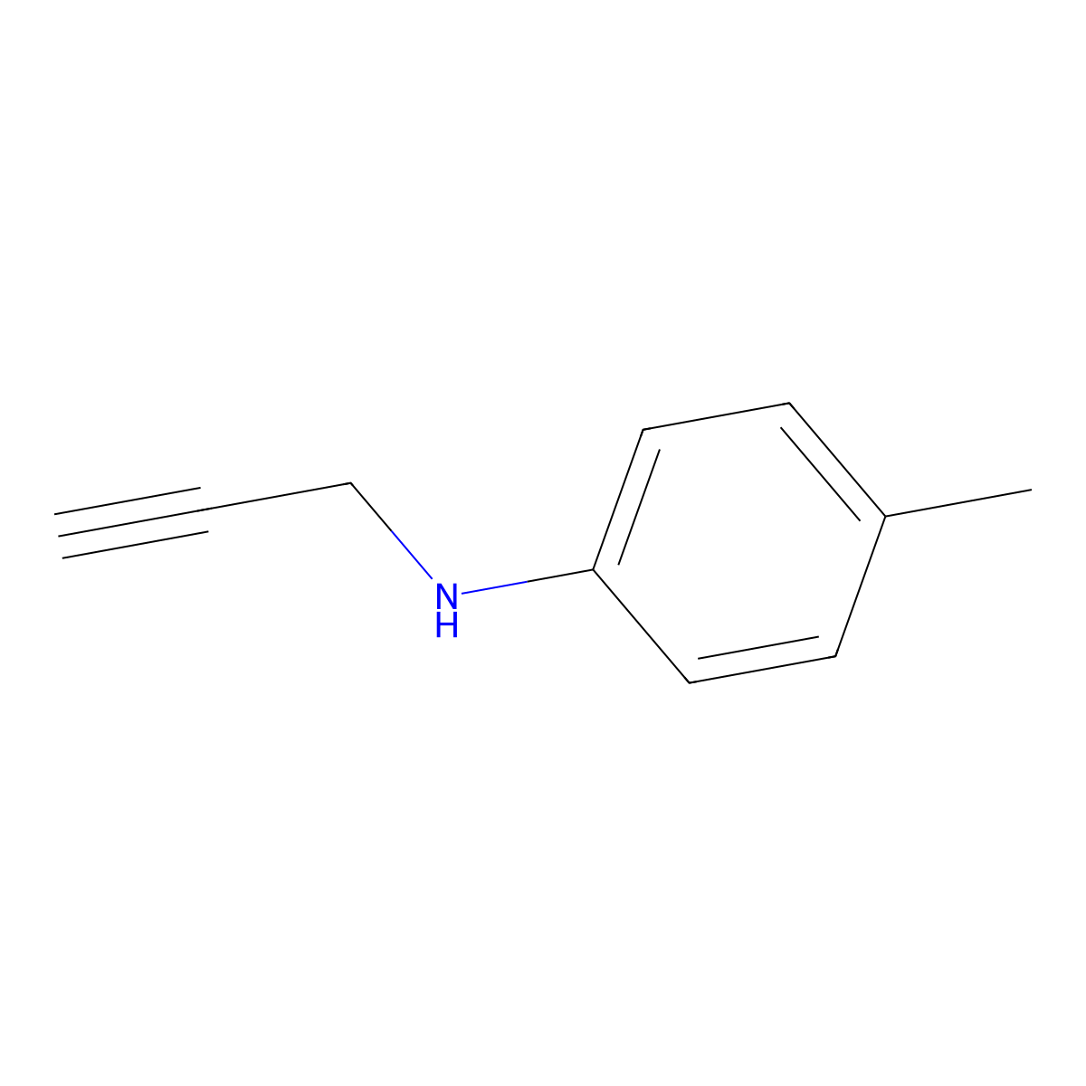 Prop-2-ynyl-p-tolyl-amine molecular structure, CAS 435345-28-1