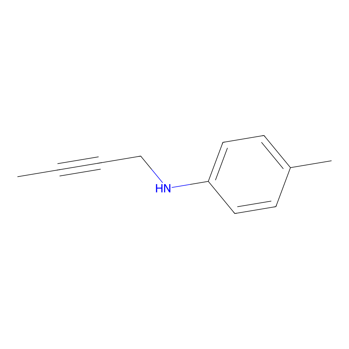 But-2-ynyl-p-tolyl-amine molecular structure, CAS 435345-29-2