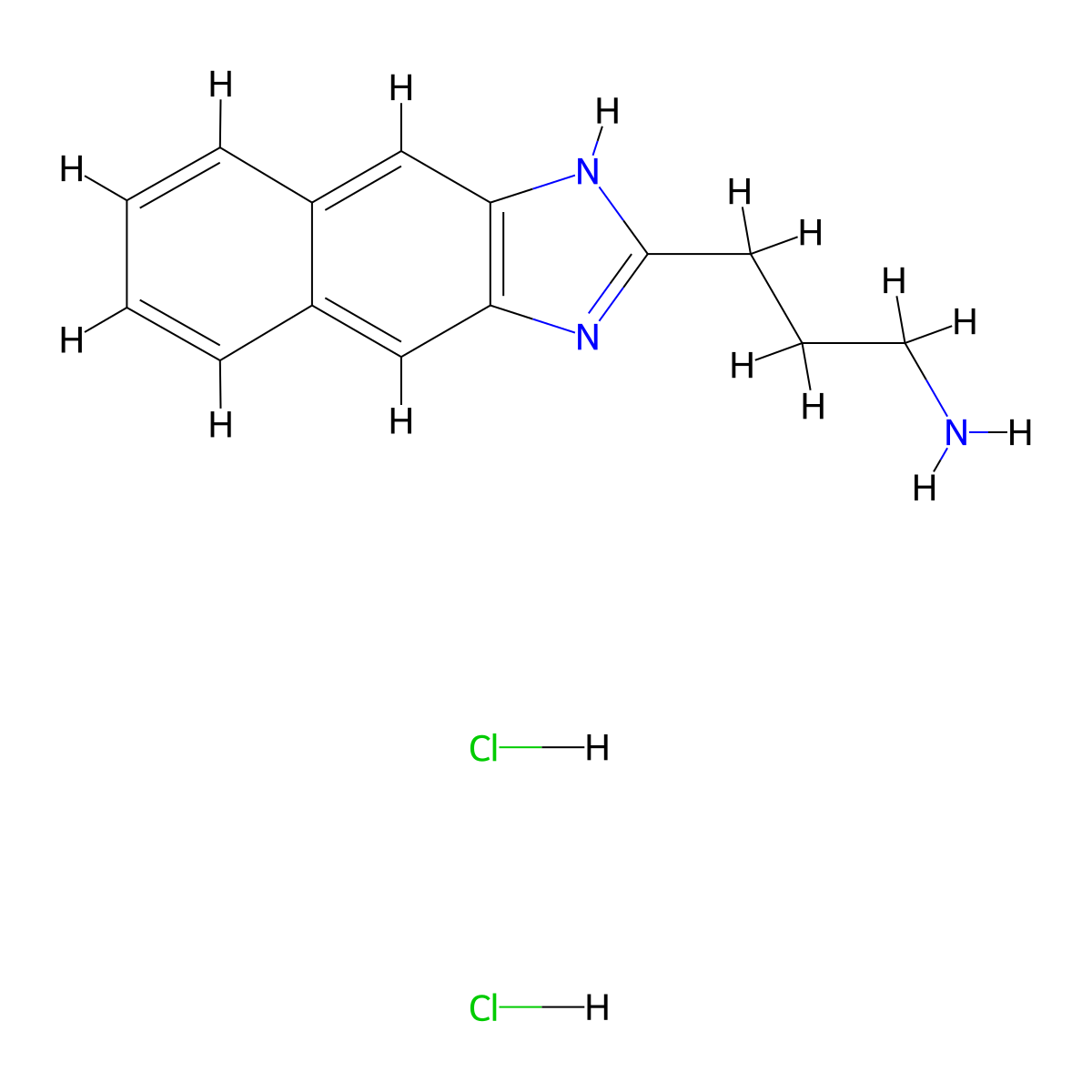 3-(1H-Naphtho[2,3-d]imidazol-2-yl)propan-1-amine dihydrochloride molecular structure, CAS 435345-31-6