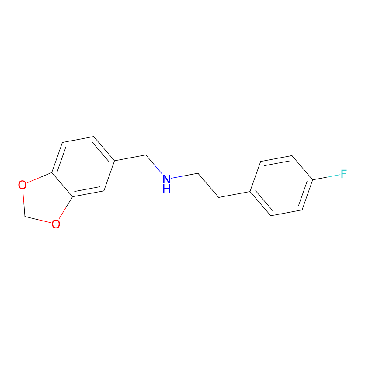 Benzo[1,3]dioxol-5-ylmethyl-[2-(4-fluoro-phenyl)-ethyl]-amine molecular structure, CAS 435345-36-1