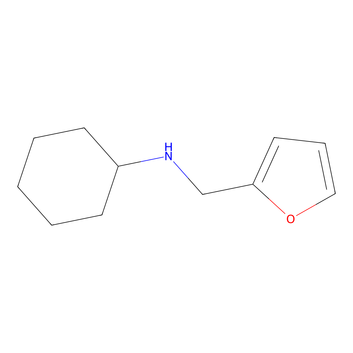 N-Cyclohexyl-2-furanmethanamine molecular structure, CAS 435345-37-2