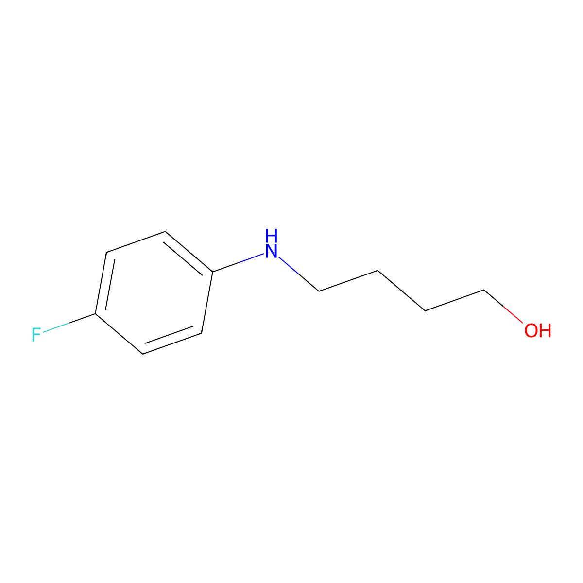 4-[(4-Fluorophenyl)amino]butan-1-ol molecular structure, CAS 435345-40-7