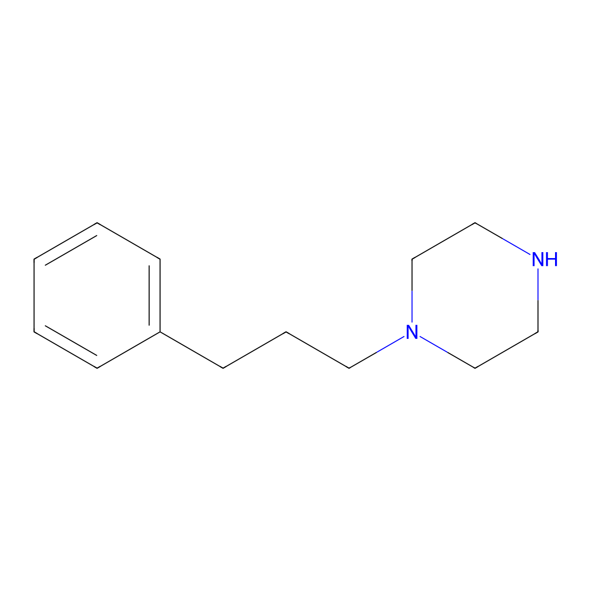1-(3-Phenylpropyl)piperazine molecular structure, CAS 435345-43-0