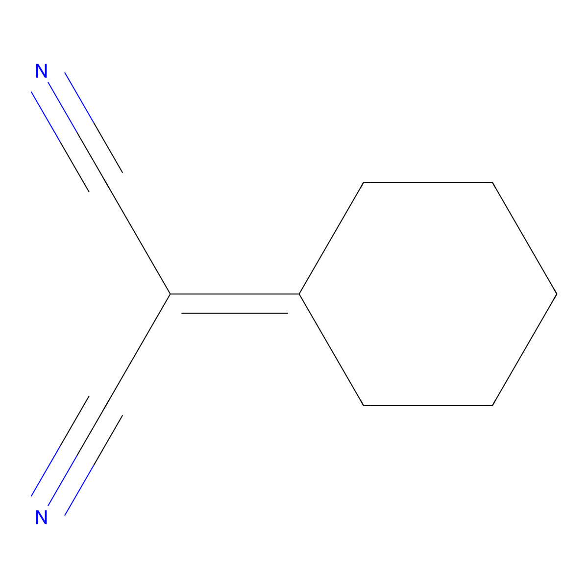 2-Cyclohexylidenemalononitrile molecular structure, CAS 4354-73-8
