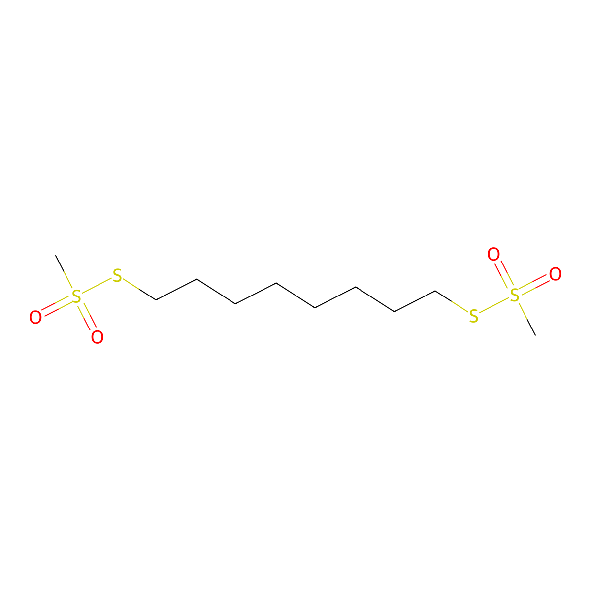 1,8-Octadiyl Bismethanethiosulfonate molecular structure, CAS 4356-71-2