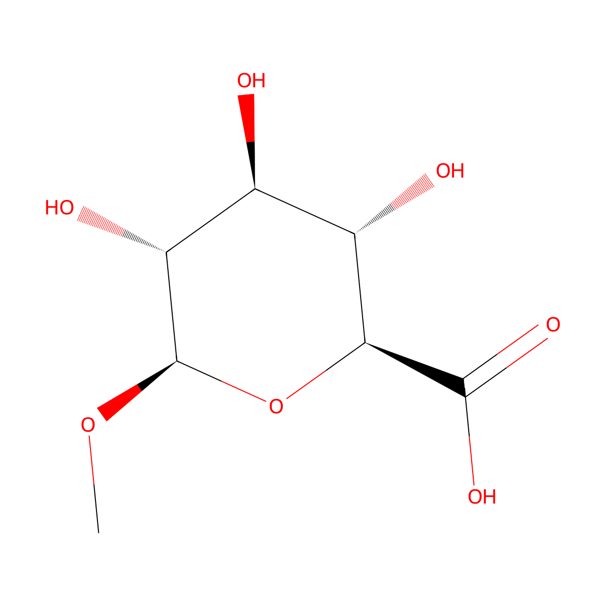 Methyl beta-D-glucuronide molecular structure, CAS 4356-84-7