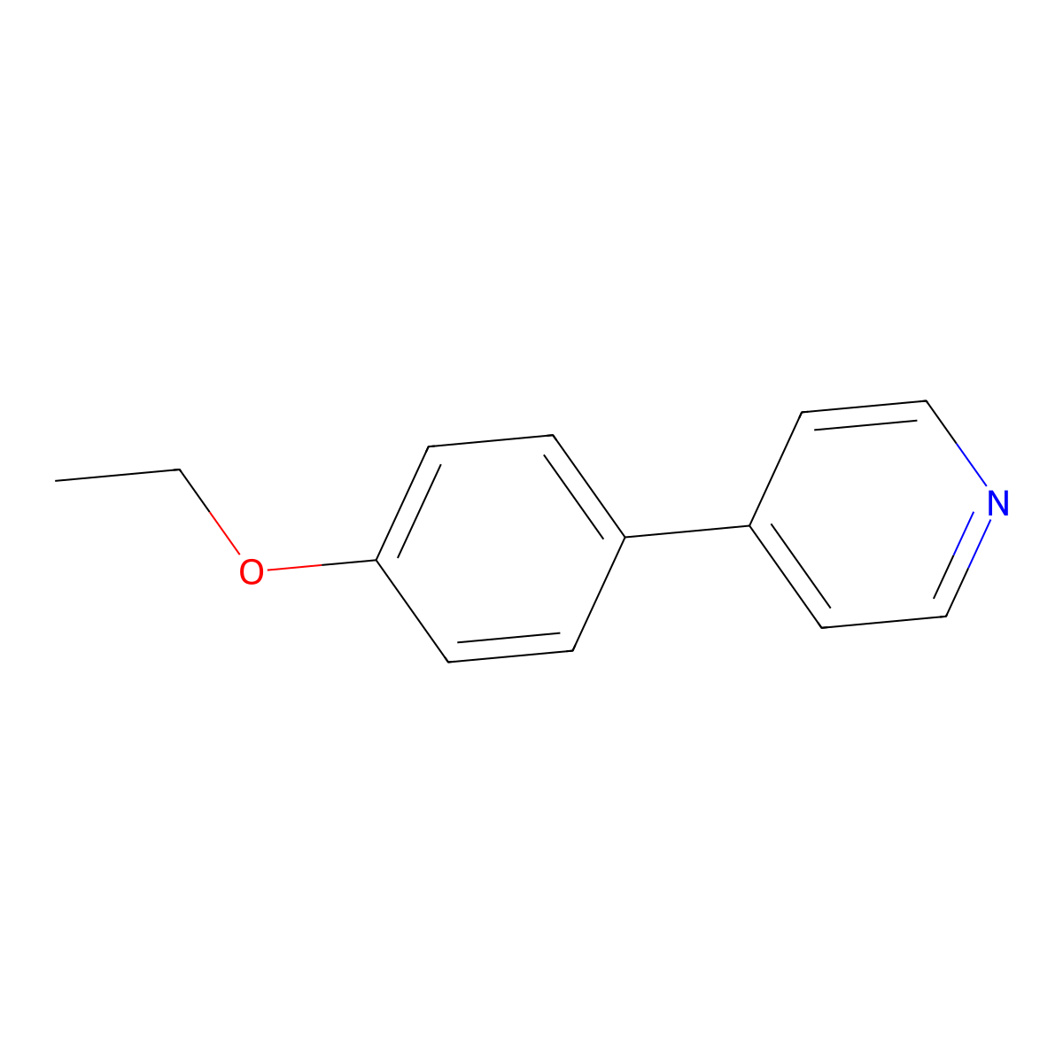 4-(4-Ethoxyphenyl)pyridine molecular structure, CAS 4357-31-7