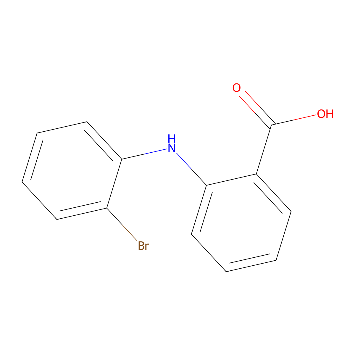 2-(2-Bromoanilino)benzoic acid molecular structure, CAS 4357-60-2