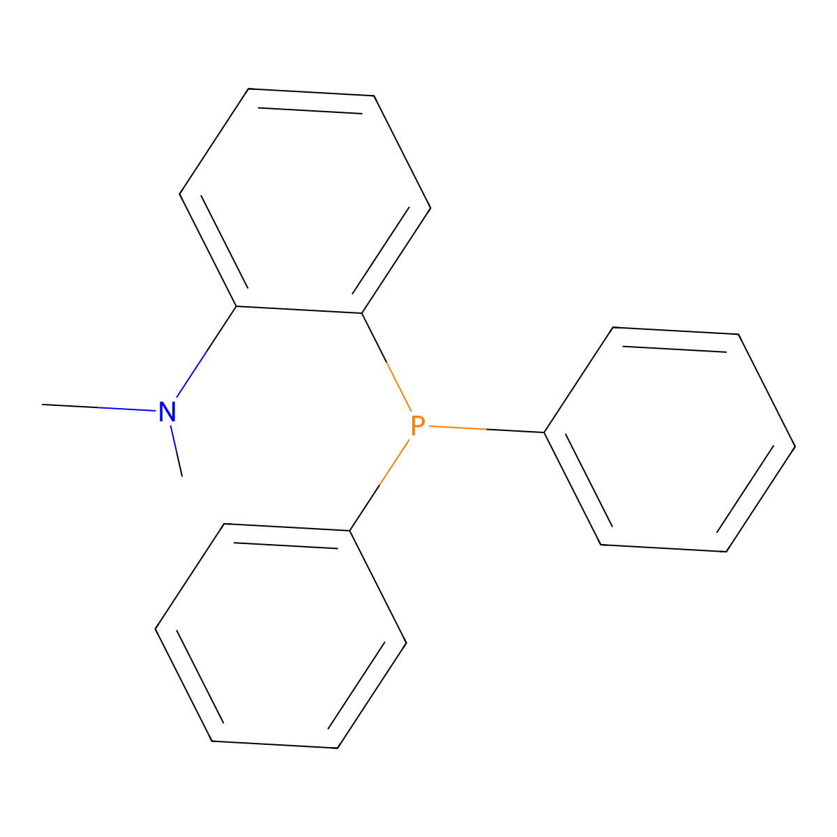 Benzenamine, 2-(diphenylphosphino)-N,N-dimethyl- molecular structure, CAS 4358-50-3