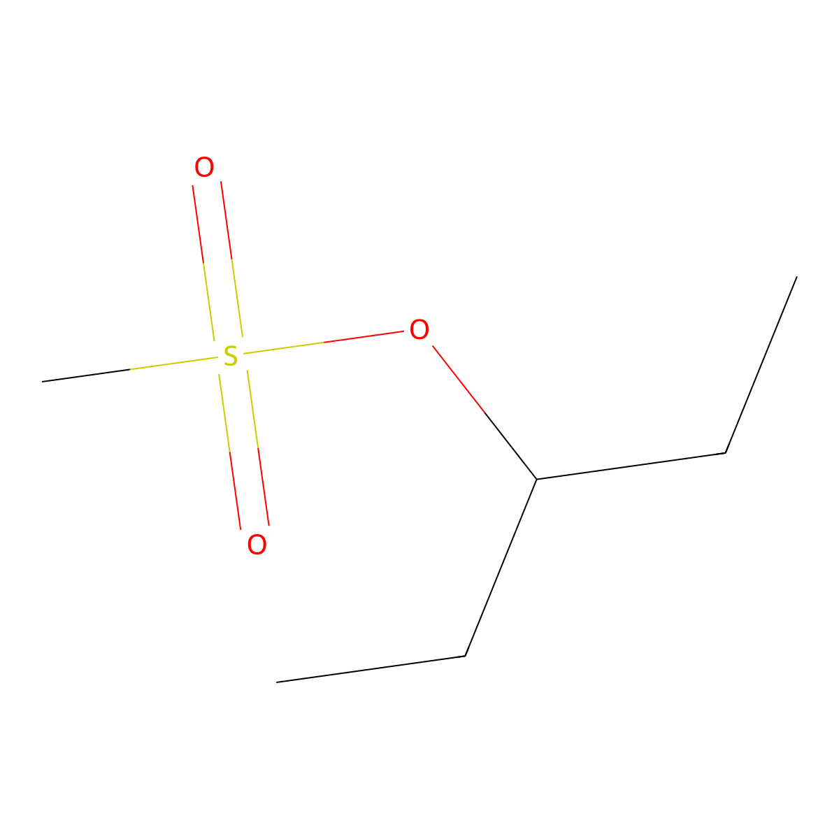 Pentan-3-yl methanesulfonate molecular structure, CAS 4358-72-9
