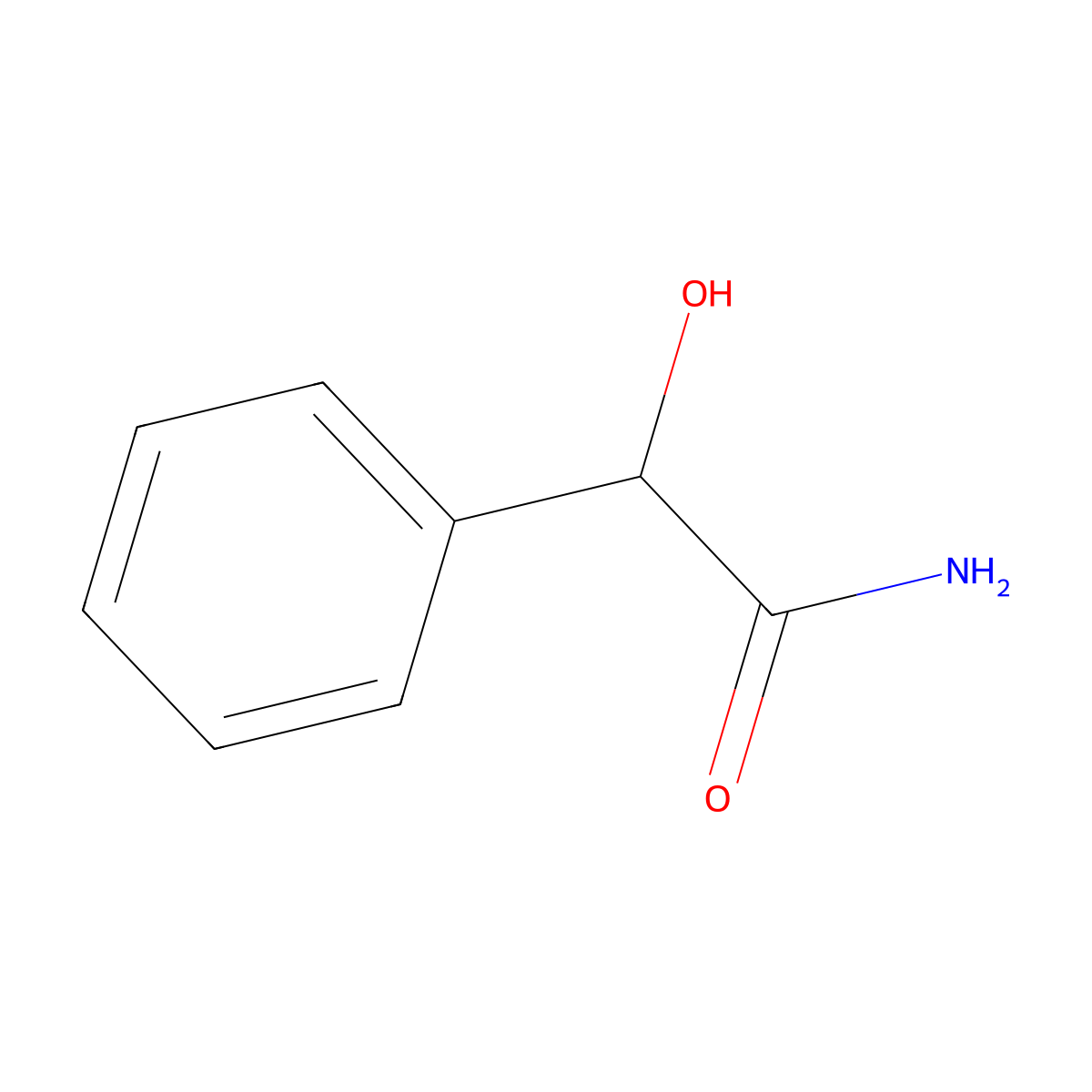 Mandelamide molecular structure, CAS 4358-86-5