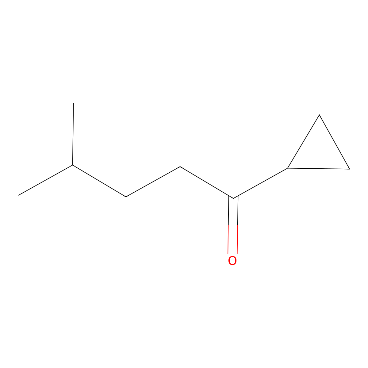 1-Cyclopropyl-4-methylpentan-1-one molecular structure, CAS 4359-71-1