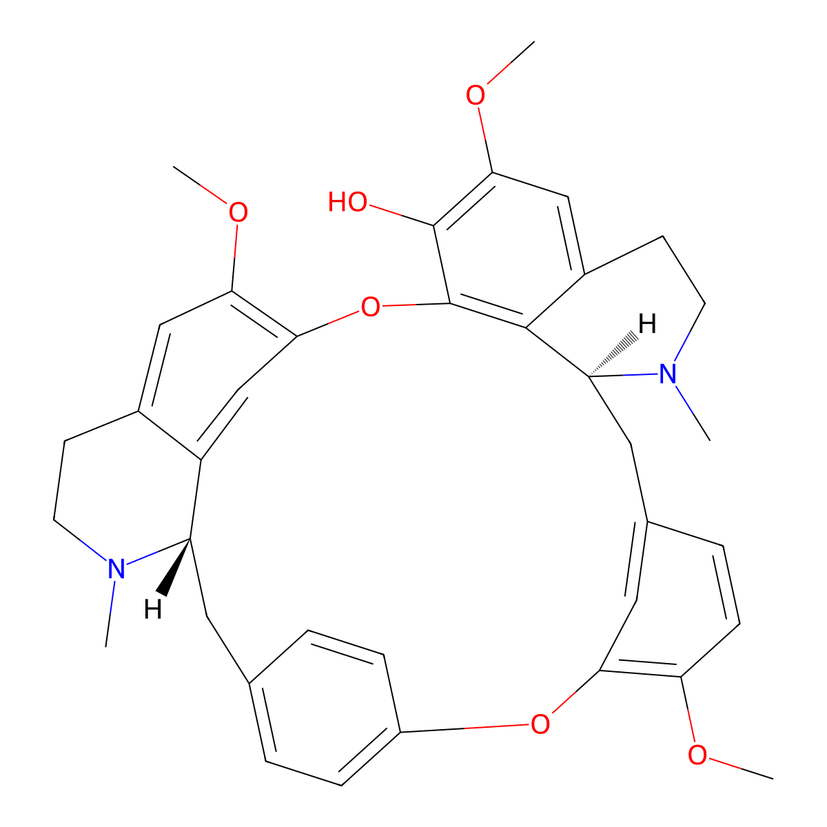 Fangchinoline molecular structure, CAS 436-77-1