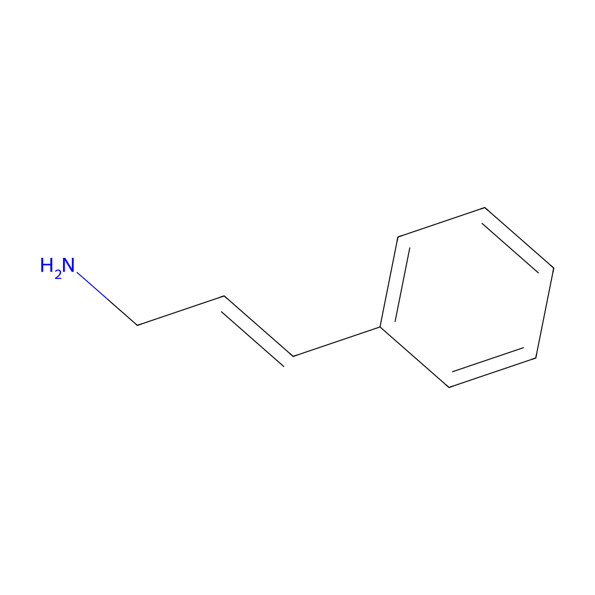 Cinnamylamine molecular structure, CAS 4360-51-4