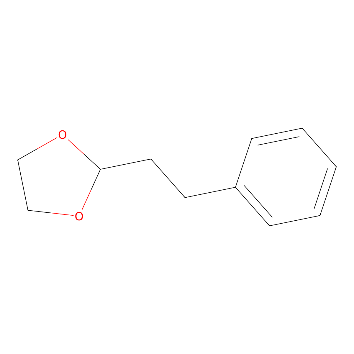 2-Phenethyldioxolane molecular structure, CAS 4360-60-5