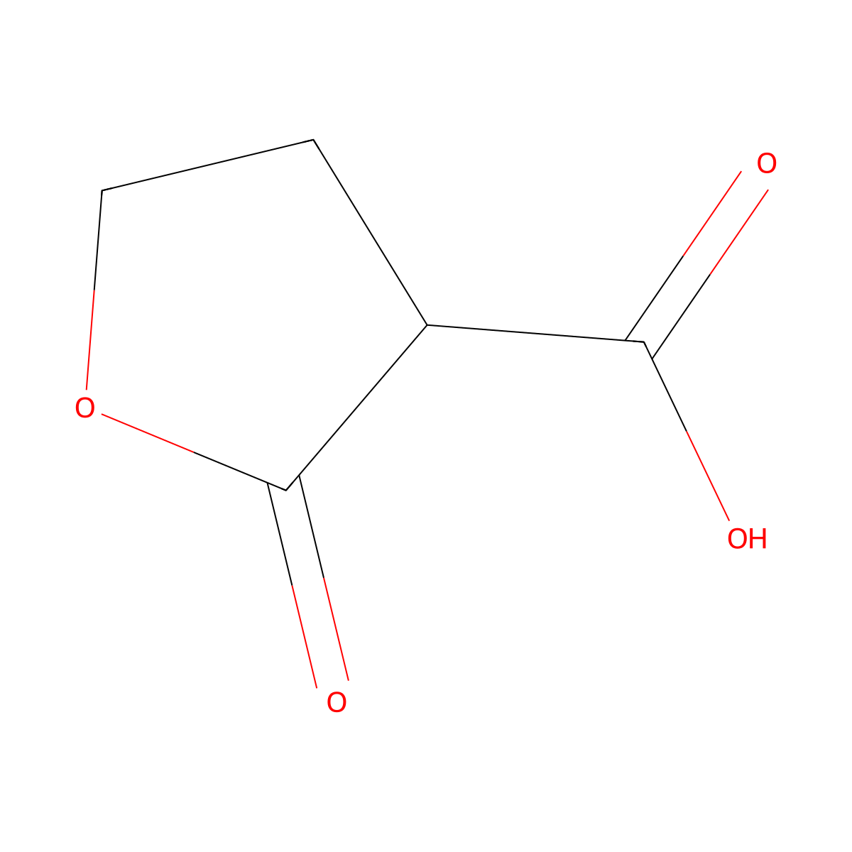 2-Oxooxolane-3-carboxylic acid molecular structure, CAS 4360-91-2
