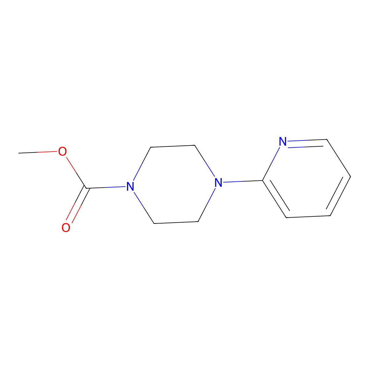 Methyl 4-(2-pyridinyl)-1-piperazinecarboxylate molecular structure, CAS 436083-56-6