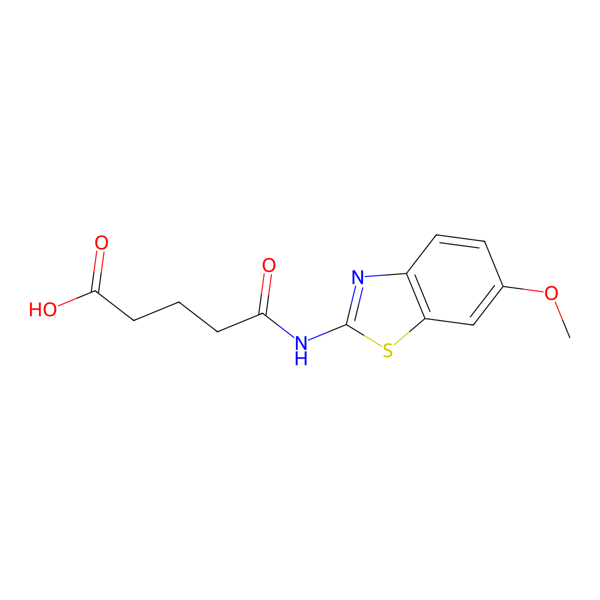 4-(6-Methoxy-benzothiazol-2-ylcarbamoyl)-butyric acid molecular structure, CAS 436086-78-1