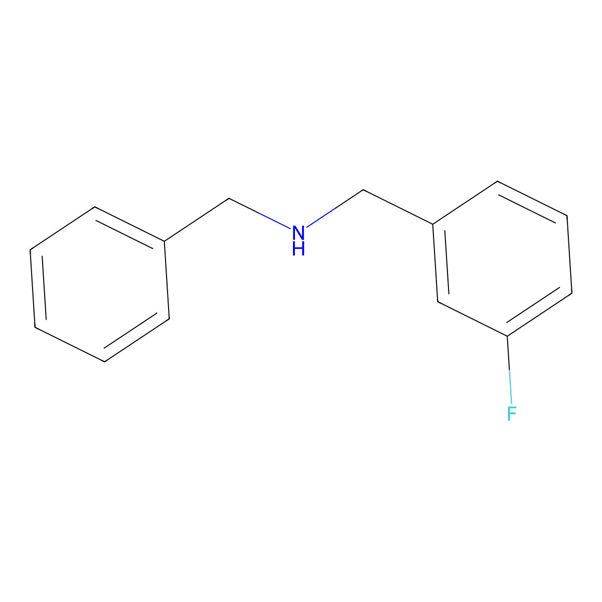 Benzyl-(3-fluoro-benzyl)-amine molecular structure, CAS 436086-79-2