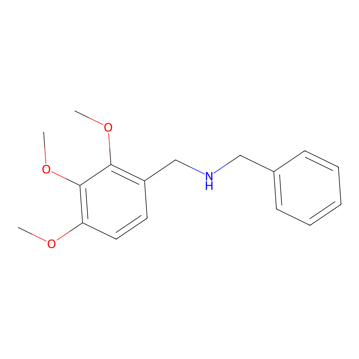 Benzyl-(2,3,4-trimethoxy-benzyl)-amine molecular structure, CAS 436086-80-5