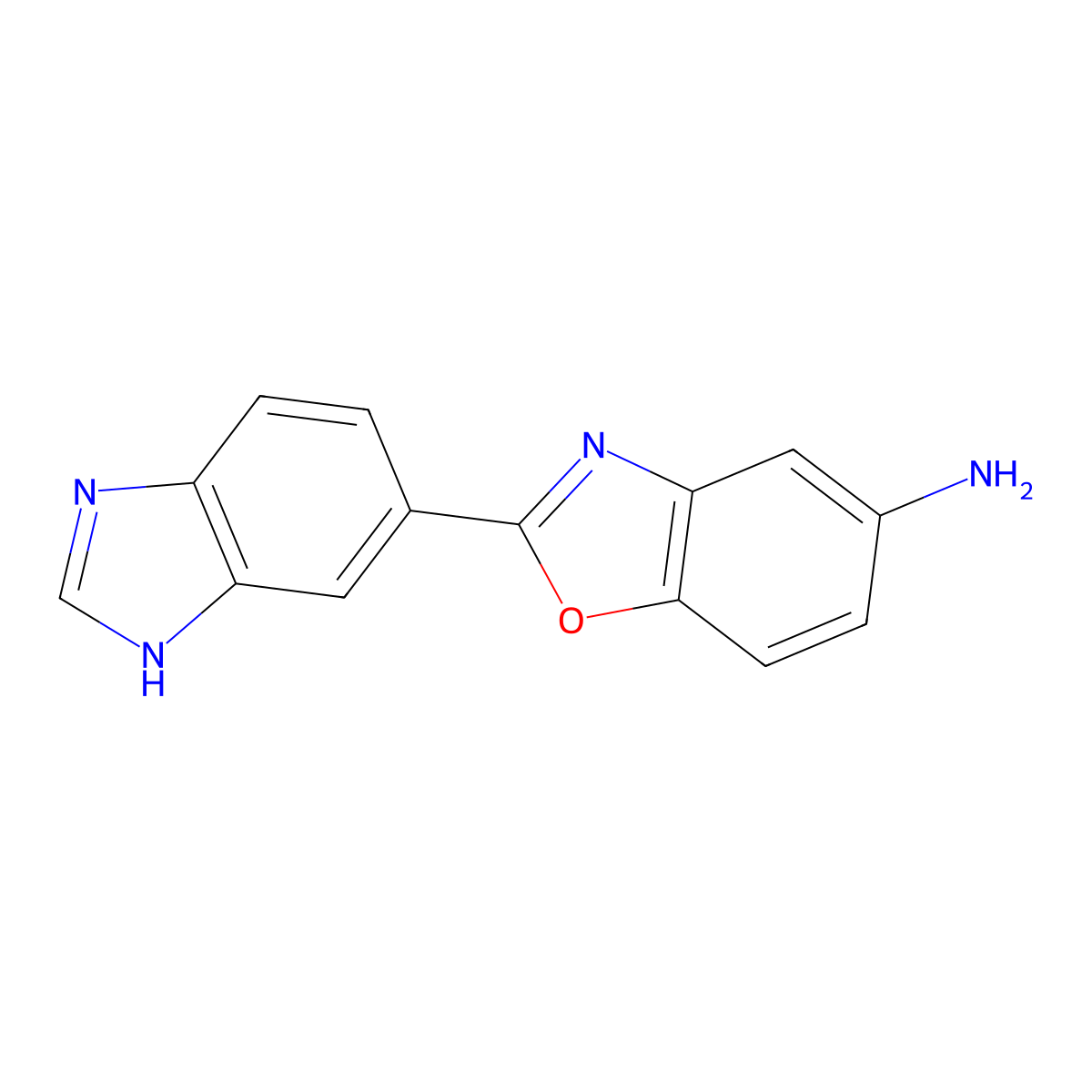 2-(1H-Benzoimidazol-5-yl)-benzooxazol-5-ylamine molecular structure, CAS 436086-85-0