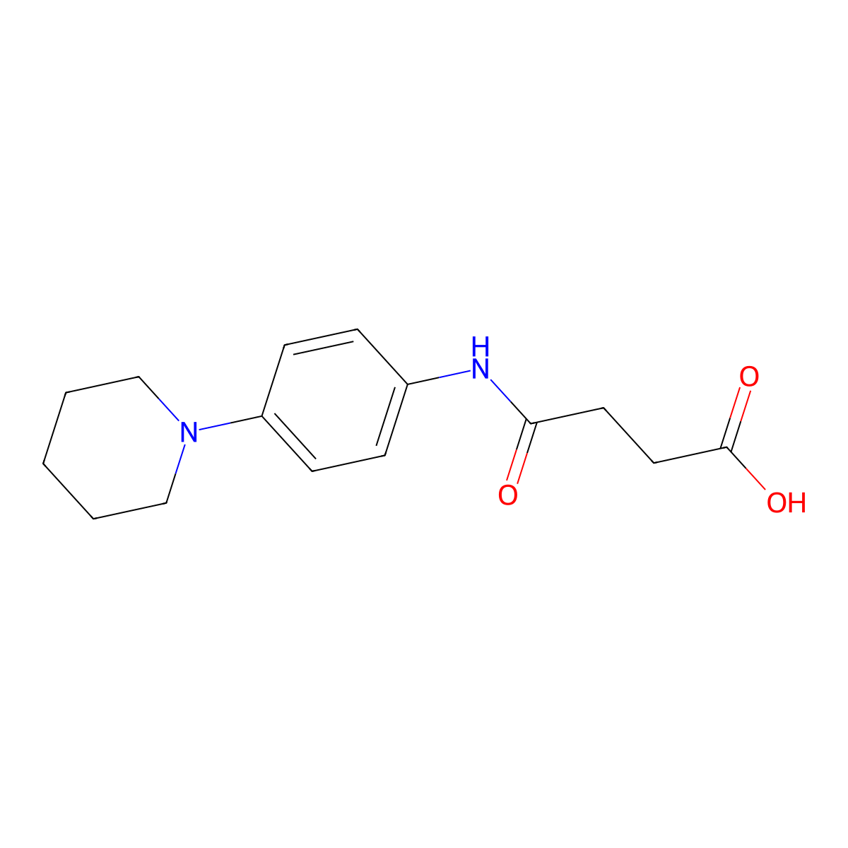 N-(4-Piperidin-1-yl-phenyl)-succinamic acid molecular structure, CAS 436086-97-4