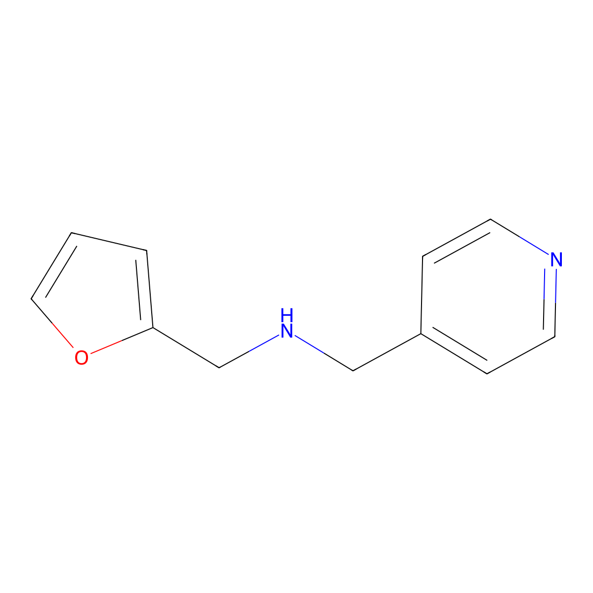 Furan-2-ylmethyl-pyridin-4-ylmethyl-amine molecular structure, CAS 436086-98-5