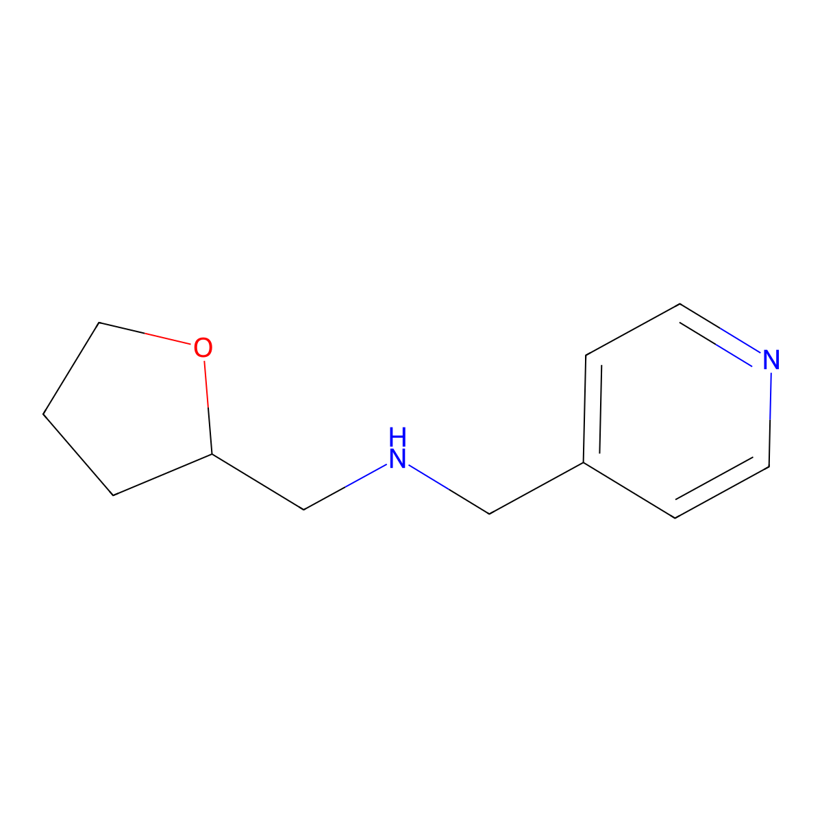 1-(Pyridin-4-yl)-N-((tetrahydrofuran-2-yl)methyl)methanamine molecular structure, CAS 436086-99-6