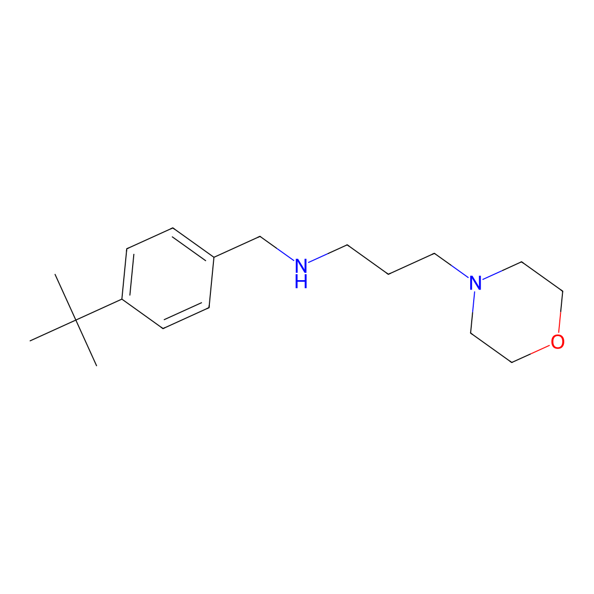 (4-tert-Butyl-benzyl)-(3-morpholin-4-yl-propyl)-amine molecular structure, CAS 436087-00-2