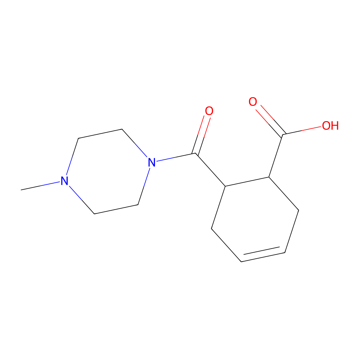 6-(4-Methylpiperazine-1-carbonyl)cyclohex-3-ene-1-carboxylic acid molecular structure, CAS 436087-12-6