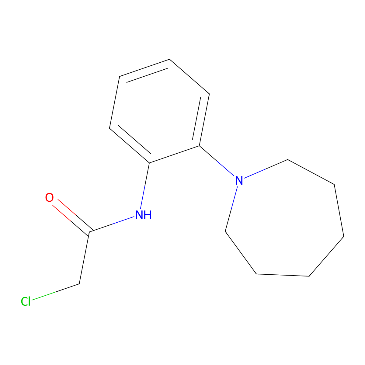 N-(2-Azepan-1-yl-phenyl)-2-chloro-acetamide molecular structure, CAS 436087-22-8