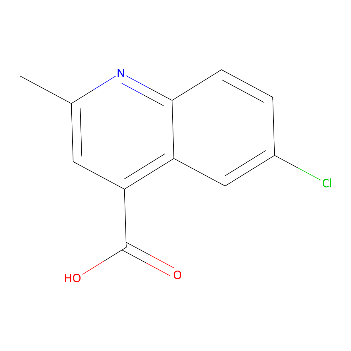 6-Chloro-2-methylquinoline-4-carboxylic acid molecular structure, CAS 436087-49-9
