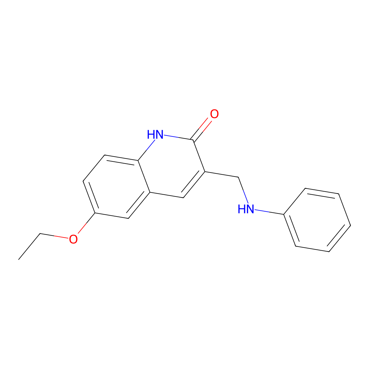 3-(Anilinomethyl)-6-ethoxyquinolin-2(1H)-one molecular structure, CAS 436087-65-9