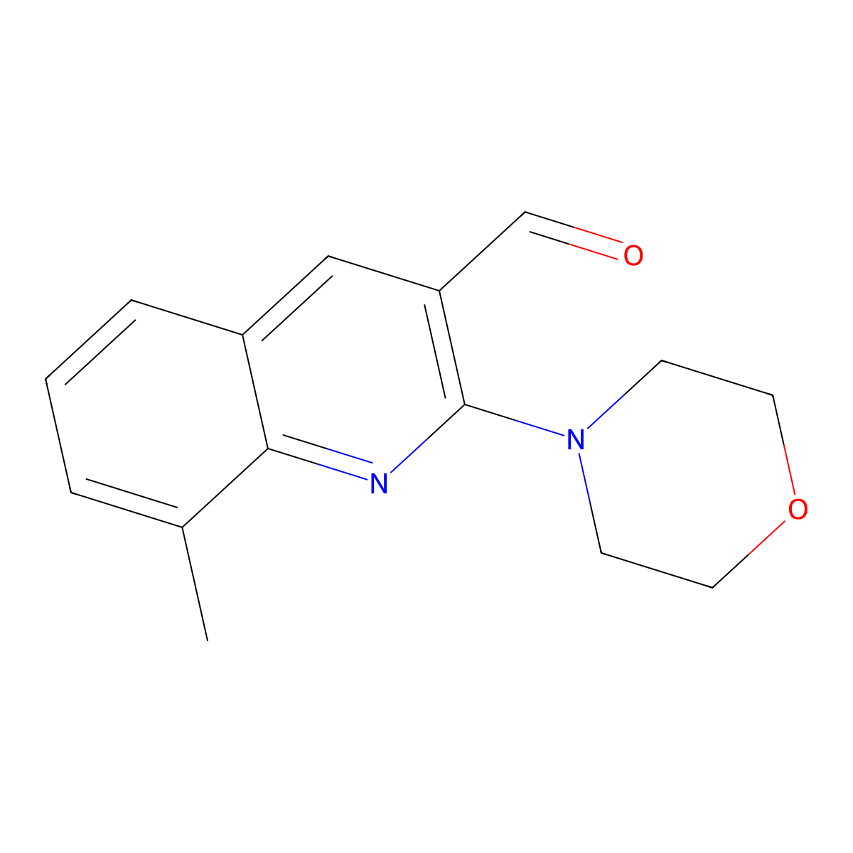 8-Methyl-2-(4-morpholinyl)-3-quinolinecarbaldehyde molecular structure, CAS 436088-10-7