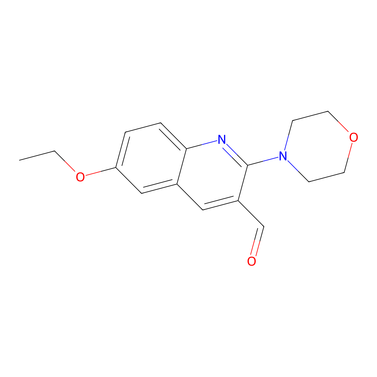 6-Ethoxy-2-morpholinoquinoline-3-carbaldehyde molecular structure, CAS 436088-17-4