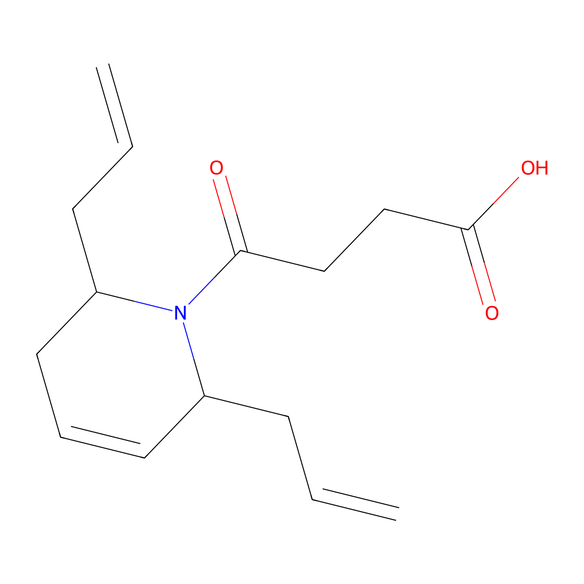 4-(2,6-Diallyl-3,6-dihydro-2H-pyridin-1-yl)-4-oxo-butyric acid molecular structure, CAS 436088-29-8