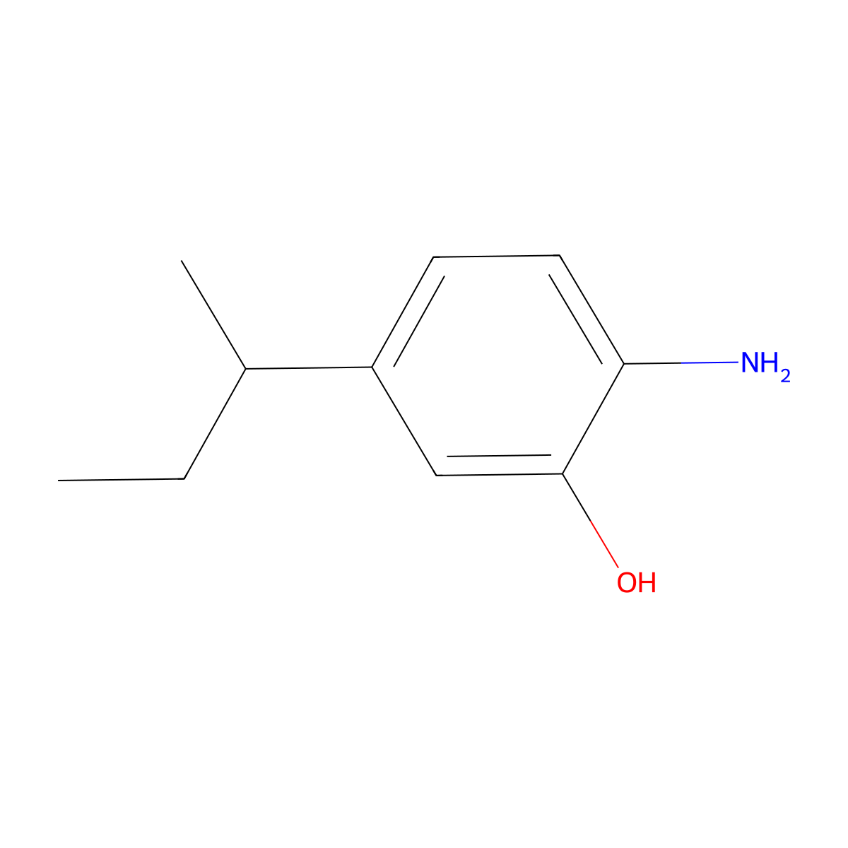 2-Amino-5-sec-butyl-phenol molecular structure, CAS 436088-33-4