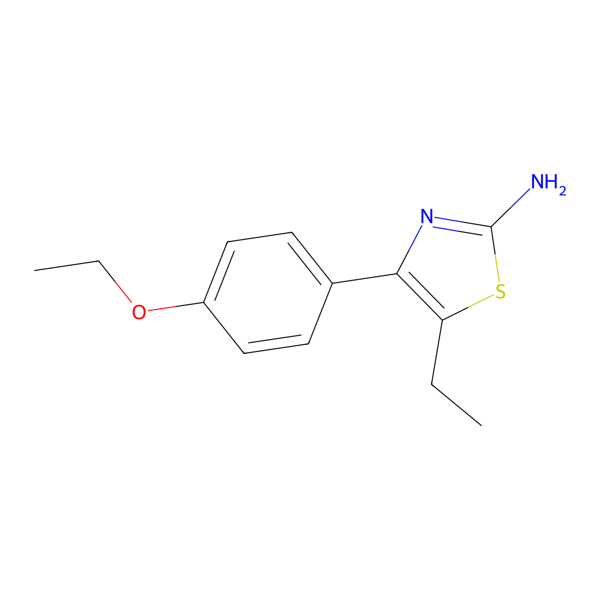 4-(4-Ethoxyphenyl)-5-ethyl-1,3-thiazol-2-amine molecular structure, CAS 436088-36-7