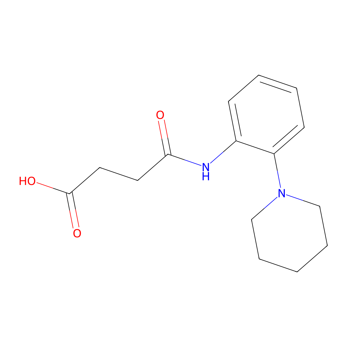 4-Oxo-4-((2-(piperidin-1-yl)phenyl)amino)butanoic acid molecular structure, CAS 436088-44-7