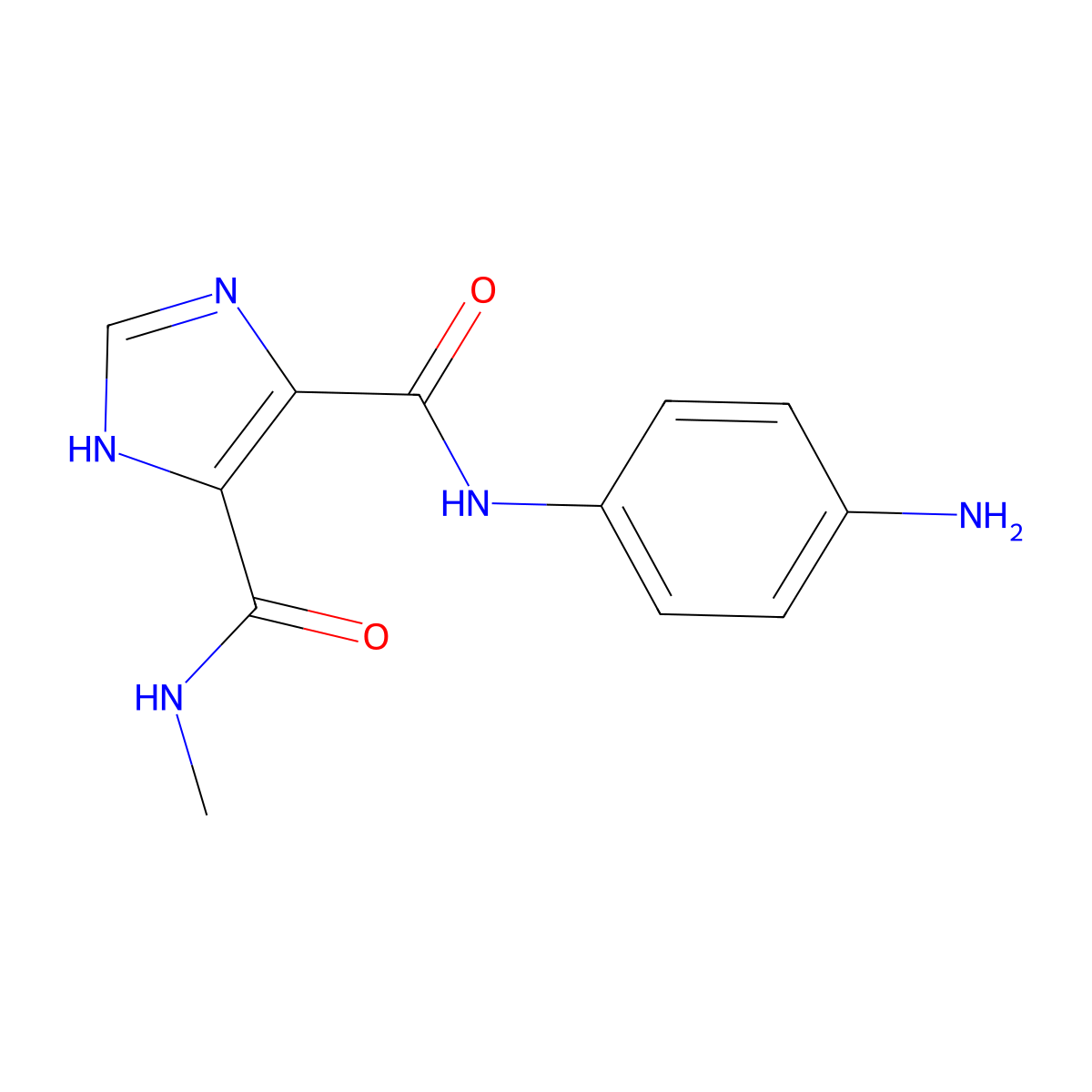1H-Imidazole-4,5-dicarboxylic acid 4-[(4-amino-phenyl)-amide] 5-methylamide molecular structure, CAS 436088-53-8