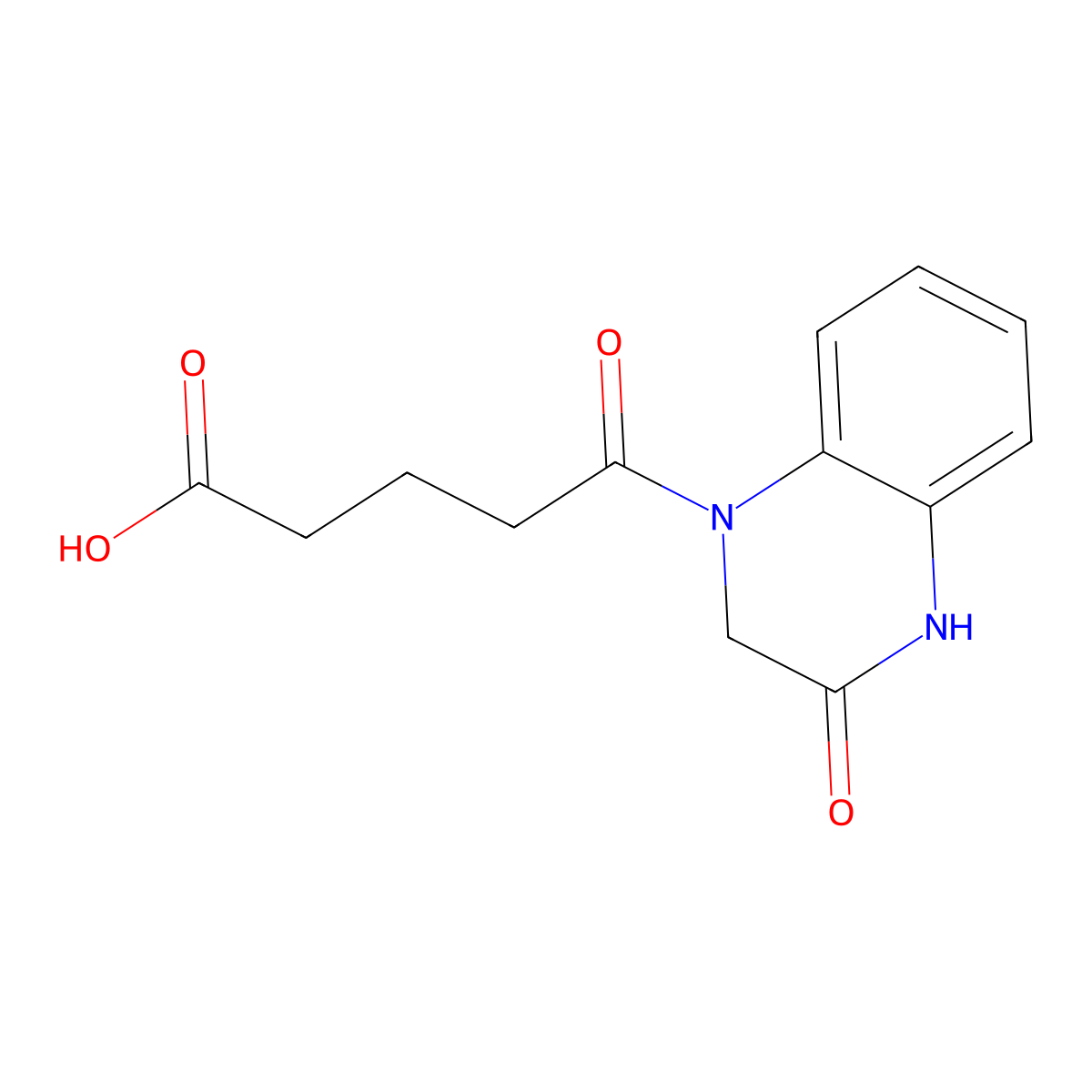 5-Oxo-5-(3-oxo-3,4-dihydroquinoxalin-1(2H)-yl)pentanoic acid molecular structure, CAS 436088-60-7