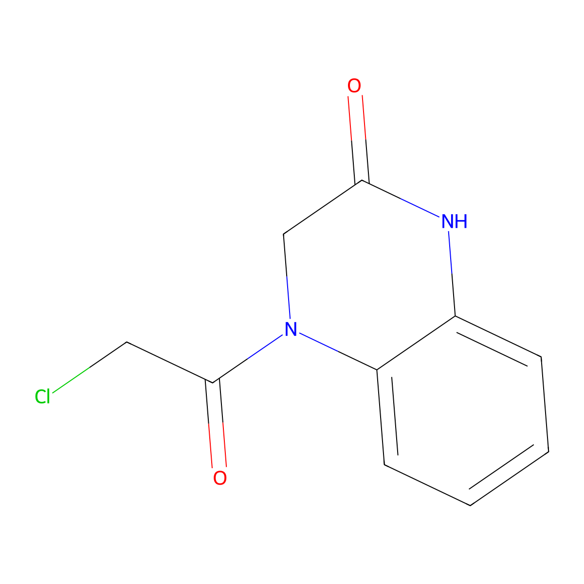 4-(2-Chloroacetyl)-1,2,3,4-tetrahydroquinoxalin-2-one molecular structure, CAS 436088-67-4