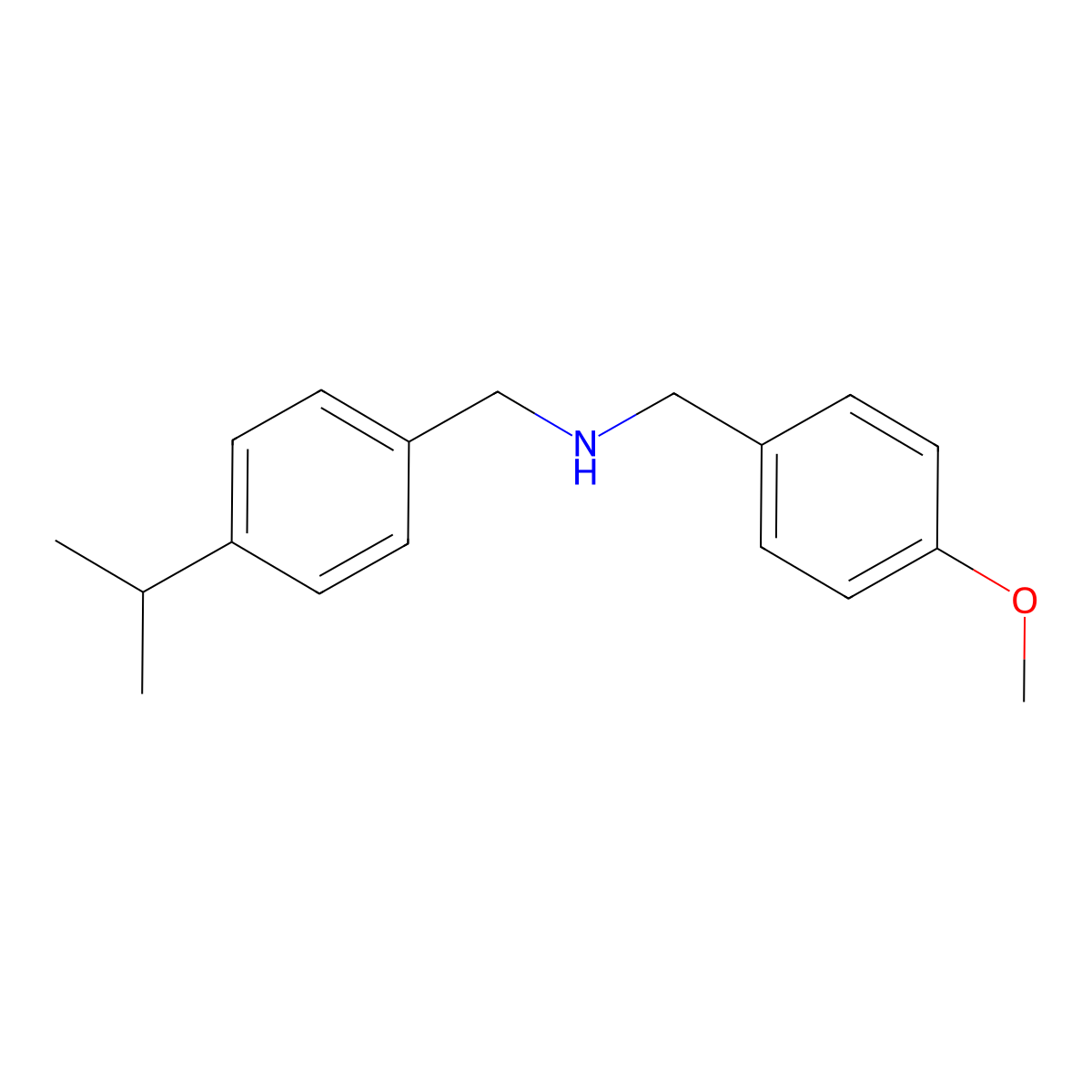 (4-Isopropyl-benzyl)-(4-methoxy-benzyl)-amine molecular structure, CAS 436088-69-6