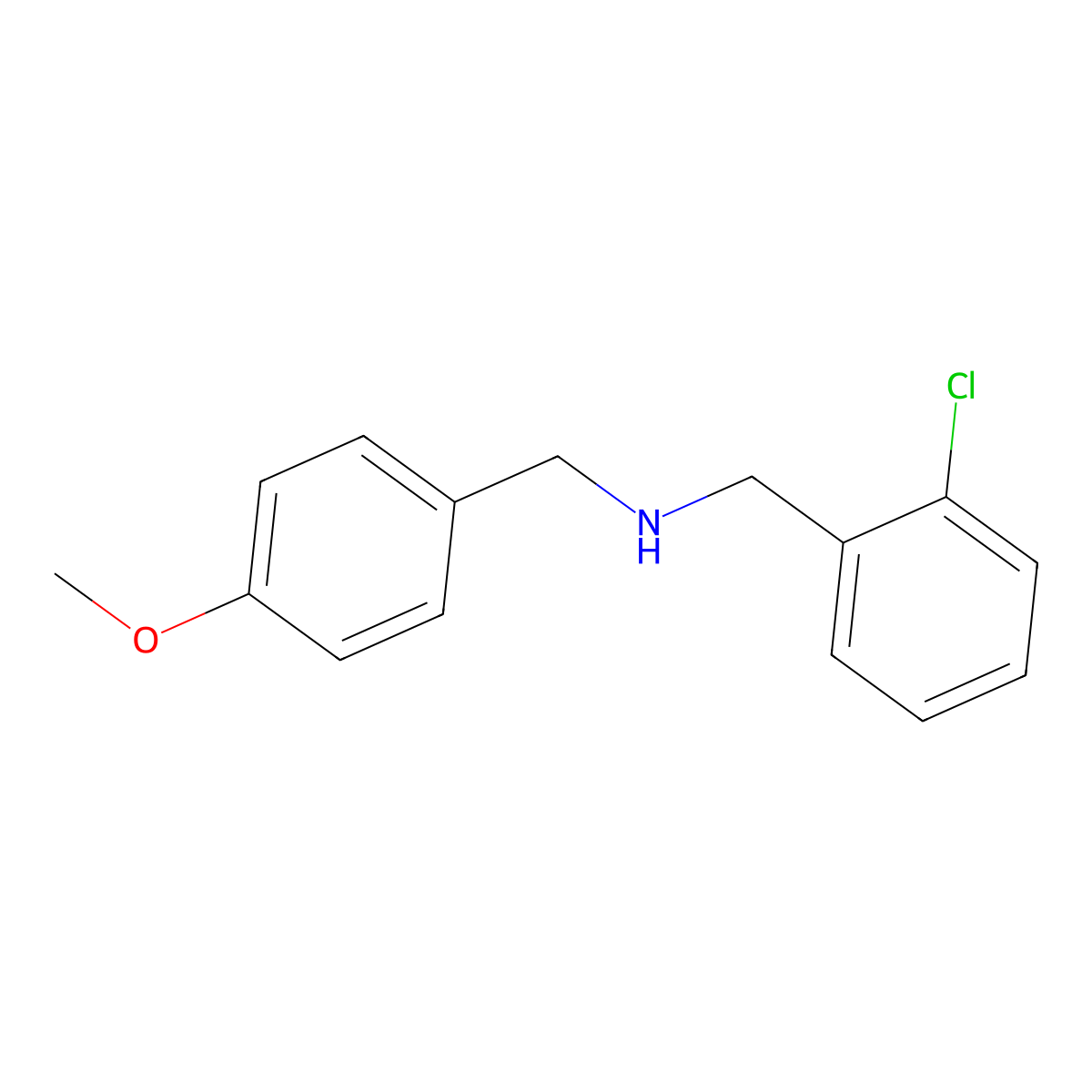 (2-Chloro-benzyl)-(4-methoxy-benzyl)-amine molecular structure, CAS 436088-70-9