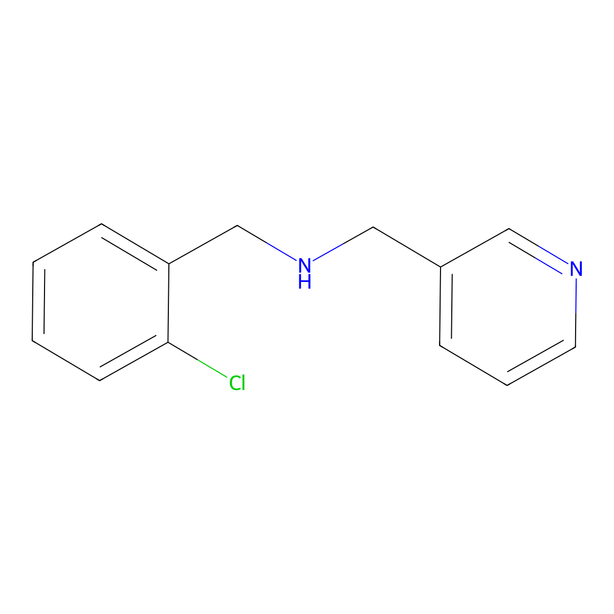 (2-Chloro-benzyl)-pyridin-3-ylmethyl-amine molecular structure, CAS 436088-71-0