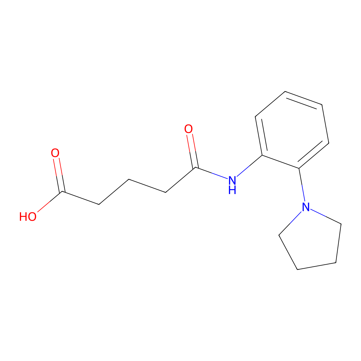 4-(2-Pyrrolidin-1-yl-phenylcarbamoyl)-butyric acid molecular structure, CAS 436088-74-3