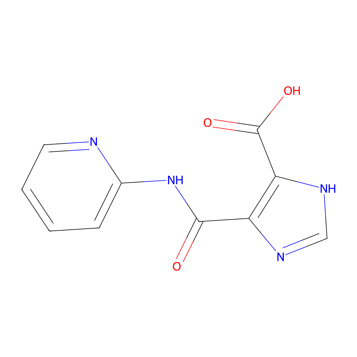 4-[(2-Pyridinylamino)carbonyl]-1H-imidazole-5-carboxylic acid molecular structure, CAS 436088-75-4