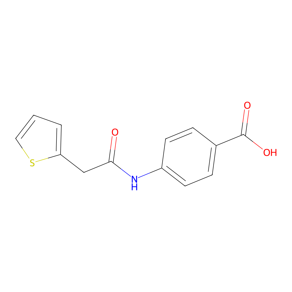 4-(2-Thiophen-2-yl-acetylamino)-benzoic acid molecular structure, CAS 436088-76-5