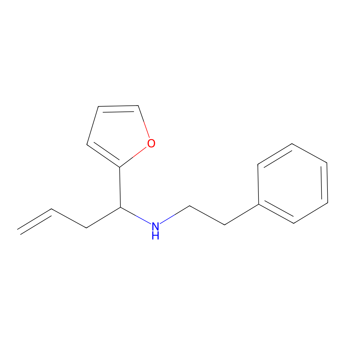 (1-Furan-2-yl-but-3-enyl)-phenethyl-amine molecular structure, CAS 436088-82-3